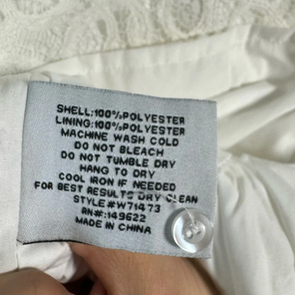 Walter Baker Cute Out Lace Mini Dress Puff Sleeve Summer Party Bridal Size 6 - Picture 12 of 13